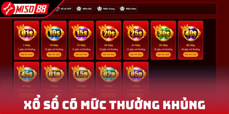 Xổ số có mức thưởng khủng